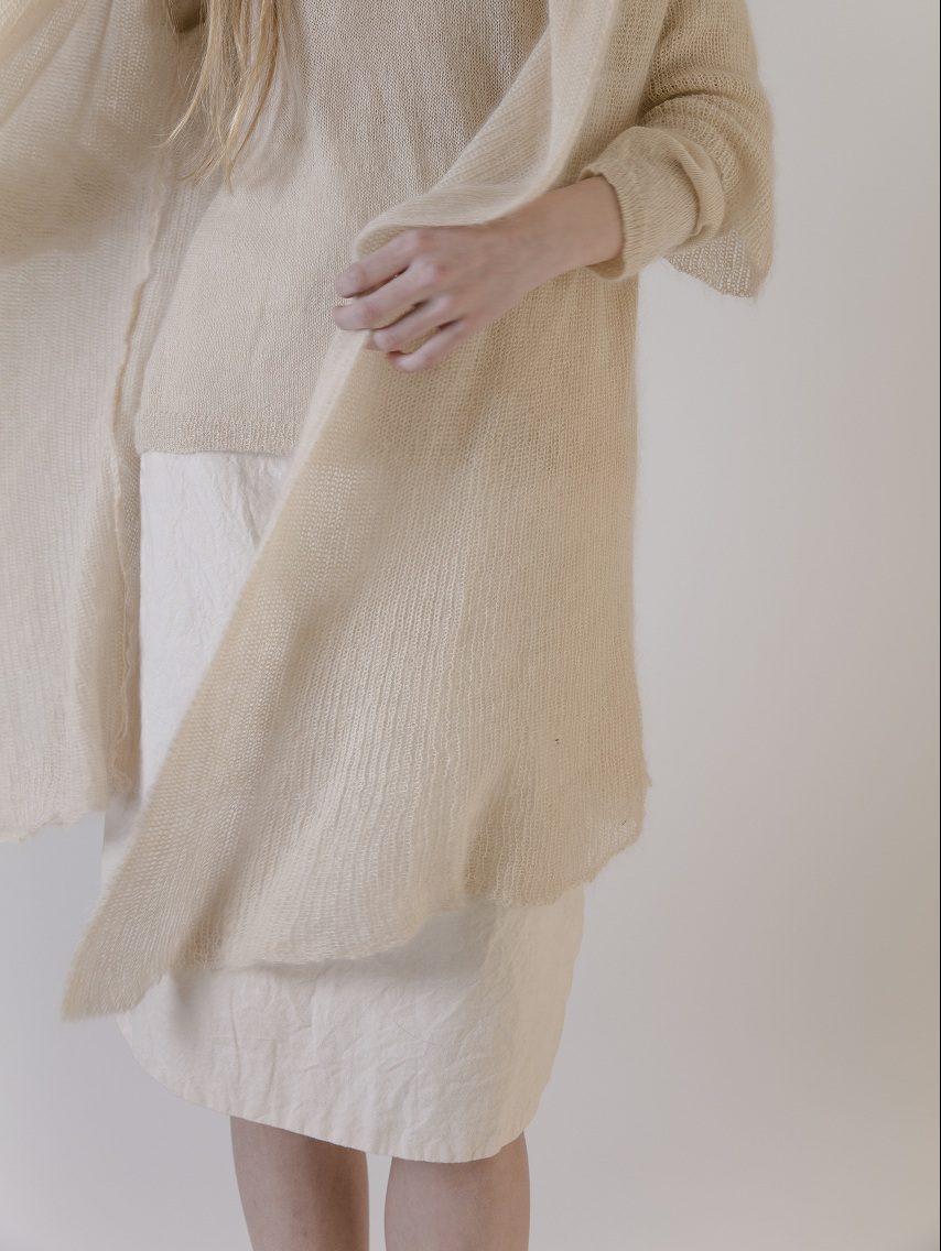 KNIT 001 七分袖丈カーディガン