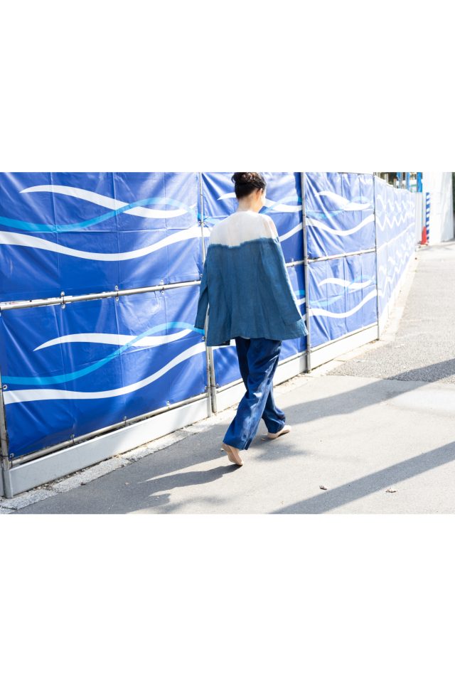 <h3>JACKET 017-8 INDIGO×SOIL  PINK LINEN DENIM</h3>
<h3>PANTS 110-8 INDIGO×SOIL  PINK LINEN DENIM</h3>
