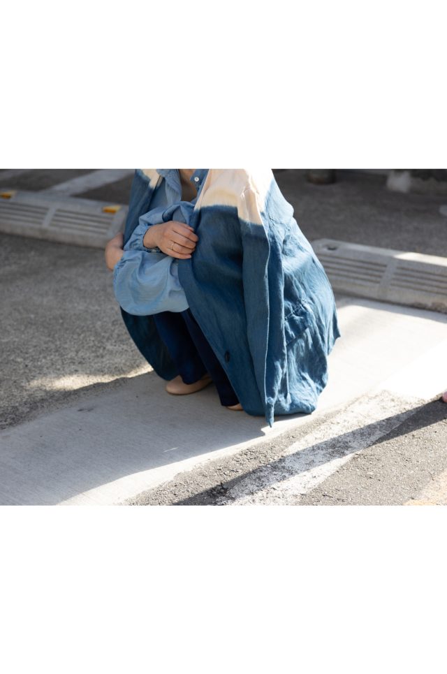 <h3>JACKET 017-8 INDIFO×SOIL PINK LINEN DENIM</h3>
<h3>PANTS 110-8 INDIGO×SOIL  PINK LINEN DENIM</h3>
<h3>BLOUSE 082-10 INDIGO-LIGHHT BLUE COTTON SILK</h3>
